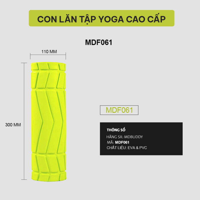 Con lăn tập Yoga mini Foam Roller MDBuddy MDF061