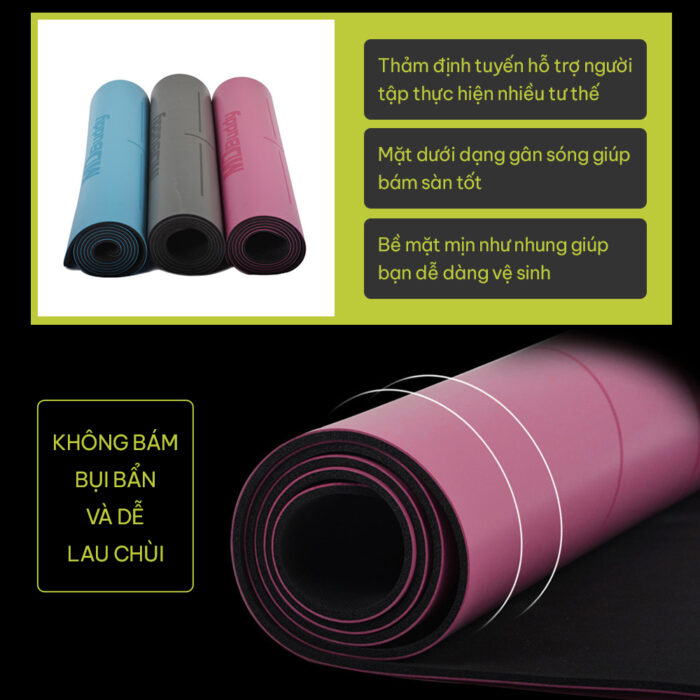 Thảm tập Yoga chất liệu PU cao cấp MDBuddy MD9040
