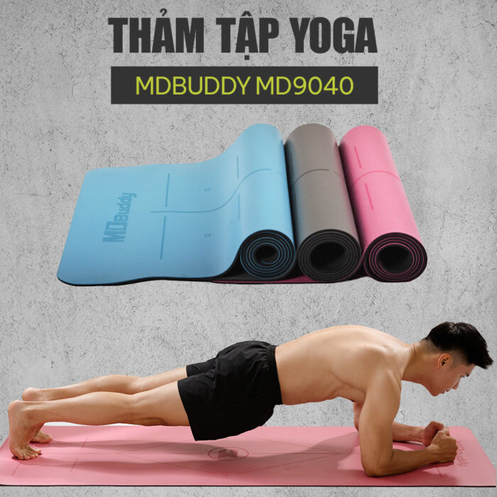 Thảm tập Yoga chất liệu PU cao cấp MDBuddy MD9040
