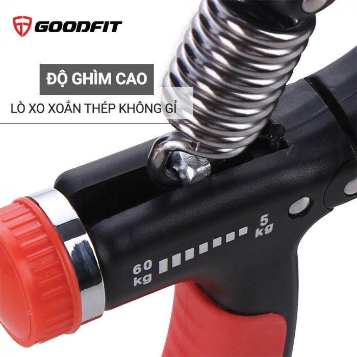 Kìm bóp tập cơ tay GoodFit điều chỉnh lực 5-60kg GF01E