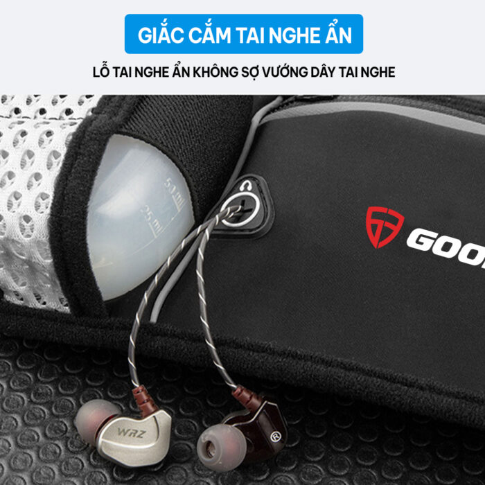 Đai chạy bộ, túi đeo hông đựng điện thoại chống nước GoodFit GF120RB