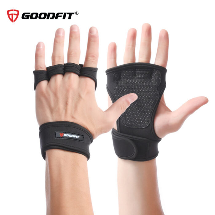 Găng tay tập Gym kết hợp quấn cổ tay chống chai tay GoodFit GF207G