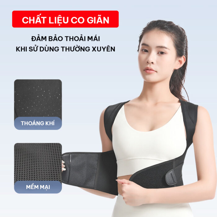 Đai chống gù lưng chính hãng GoodFit GF716P cải thiện vóc dáng trẻ em, người lớn